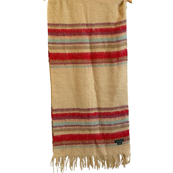 Lauren Ralph Lauren Knit Scarf Wrap Stripped Minimalist Preppy Heritage Outdoors - Picture 3 of 4